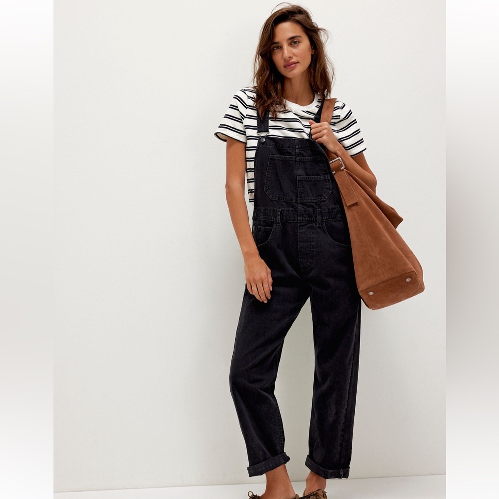 We The Free Ziggy denim overalls - size large in mineral black